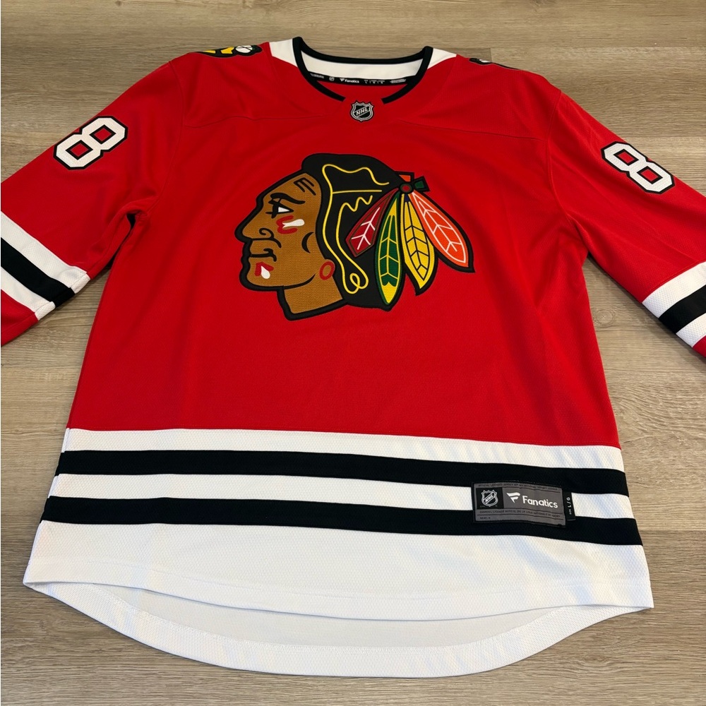 Fanatics Chicago Blackhawks Red and Black Hockey Jersey